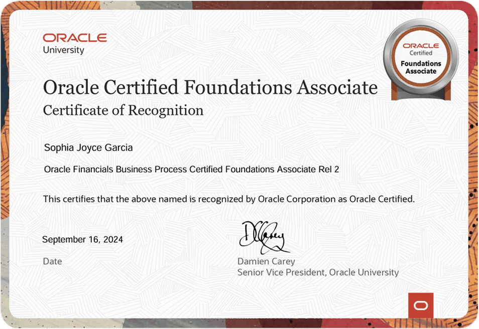Oracle Financials Business Process Foundations Associate Rel 2